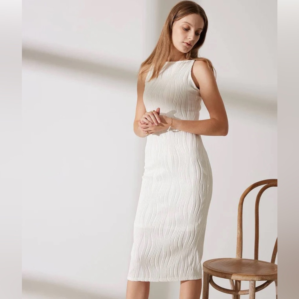 Midi White Dress